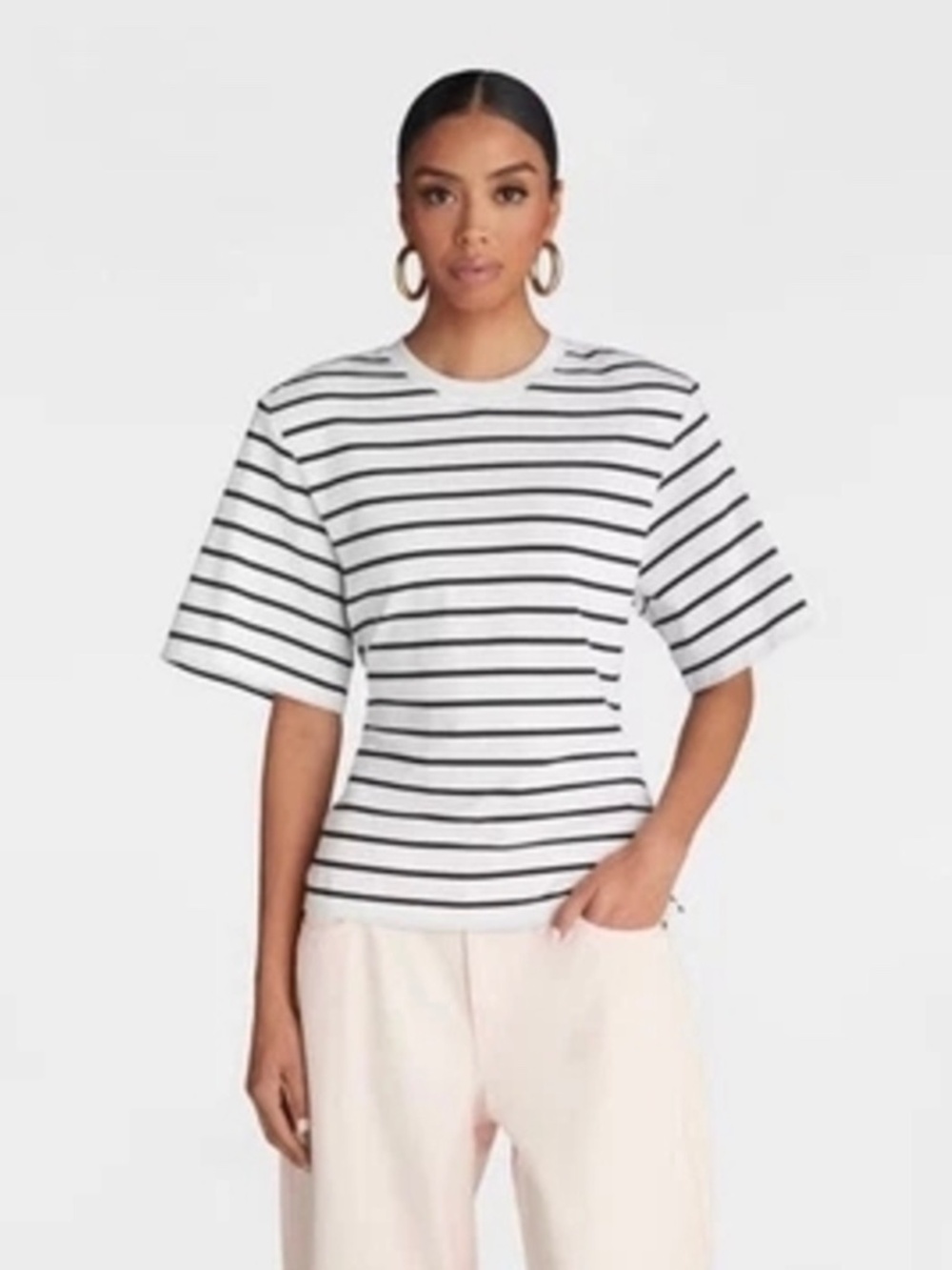 KBB by KAHLANA Women's Short Sleeve 'The Nipped Waist T-Shirt'. Sz S.